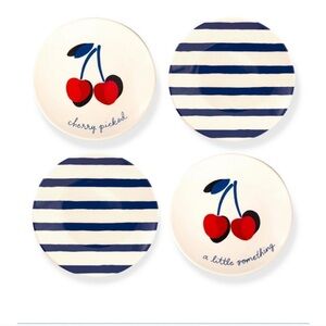 KATE SPADE Cherries Tidbit Plate, Set of 4